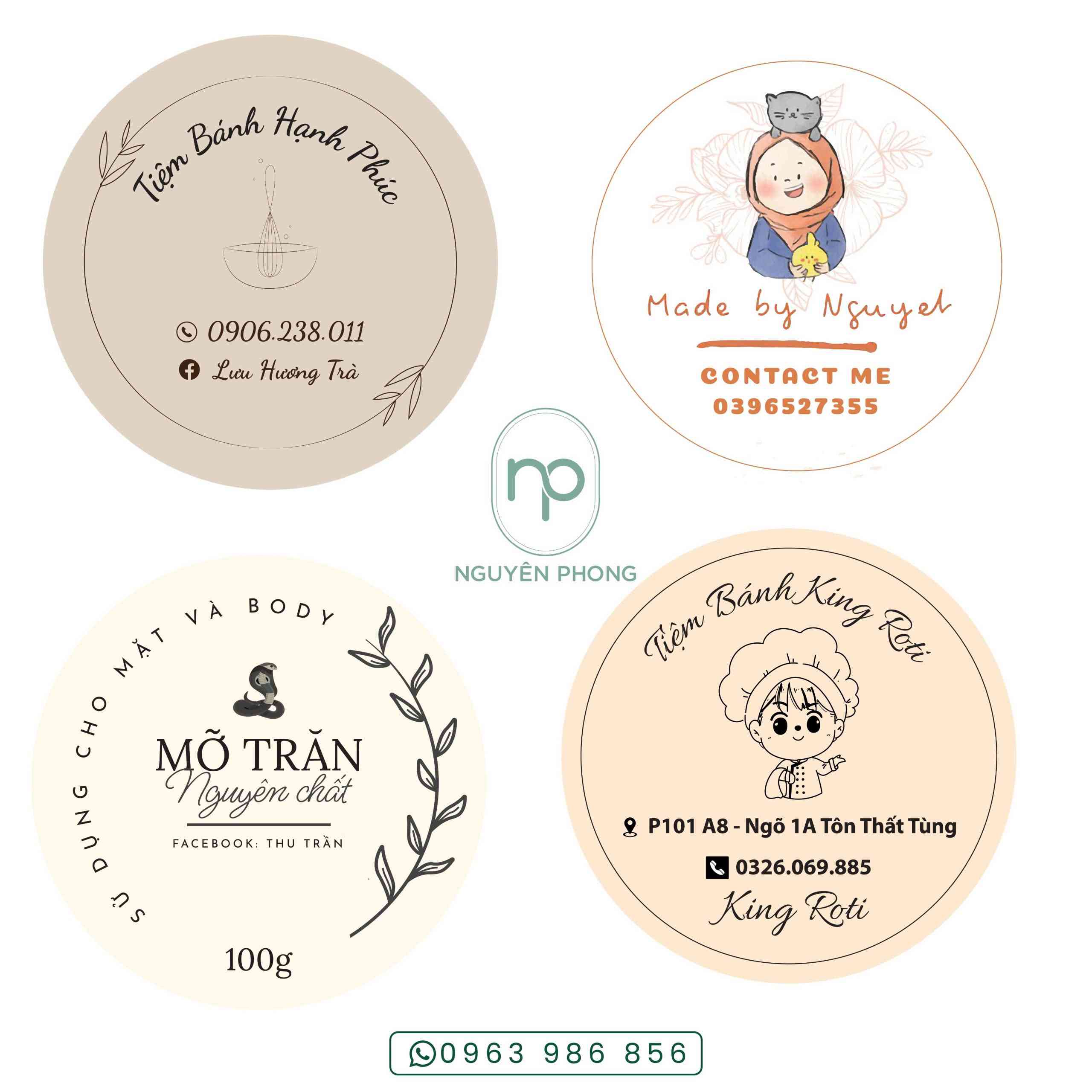 100+ Mẫu Tem Tròn - Điểm nhấn thu hút “nhỏ mà có võ”